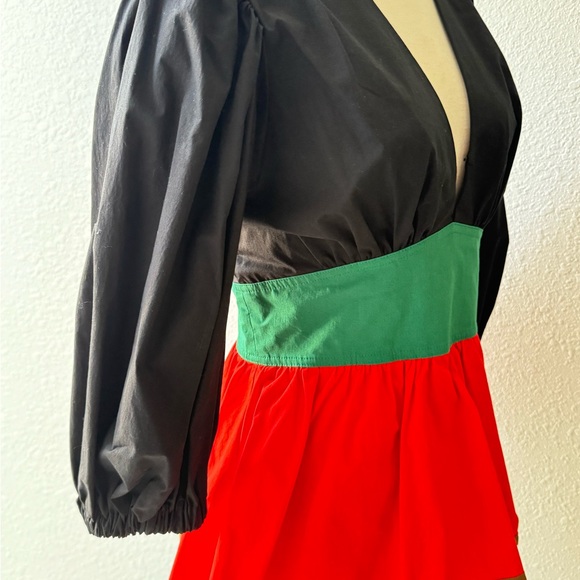 Isa Arfen Plunging V-Neck  Peculiar Block Color 2016 Fashion UK Women's 10 US‎ 6 - Picture 9 of 13